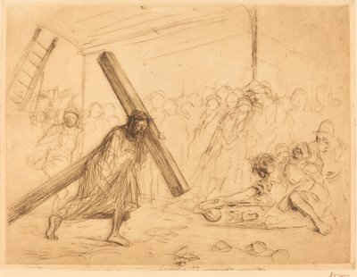 Kristus kantaa ristiä (neljäs levy) tekijältä Jean Louis Forain
