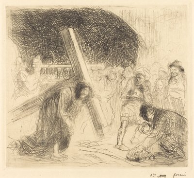 Kristus kantaa ristiä (seitsemäs levy) tekijältä Jean Louis Forain