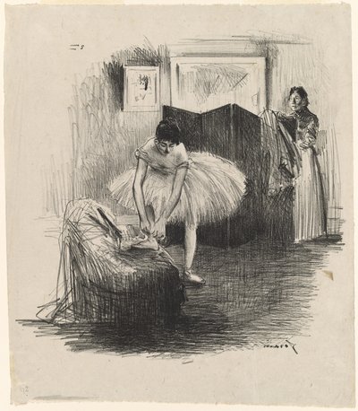 Tanssija sitomassa tossuaan tekijältä Jean Louis Forain