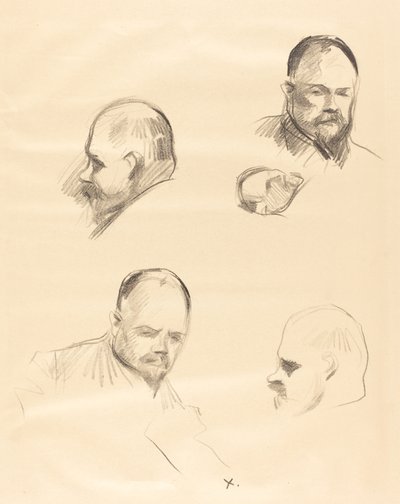 Neljä luonnosta Ambroise Vollardista tekijältä Jean Louis Forain