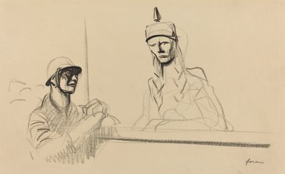 Ranskalainen sotilas puhuu Germaniaan, n. 19141919. tekijältä Jean Louis Forain