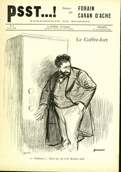 Jean-Louis Forainin (1852-1931) kuvitus Psst...! tekijältä Jean Louis Forain