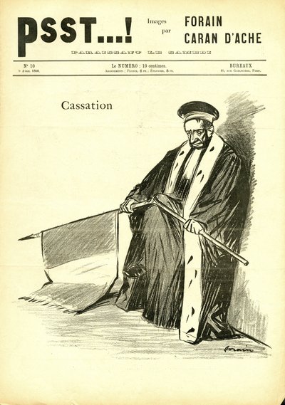 Jean-Louis Forainin (1852-1931) kuvitus Psst...! tekijältä Jean Louis Forain