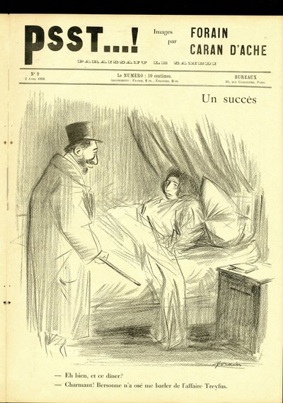 Jean-Louis Forainin (1852-1931) kuvitus Psst...! tekijältä Jean Louis Forain