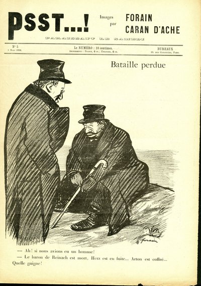 Jean-Louis Forainin (1852-1931) kuvitus Psst...! tekijältä Jean Louis Forain