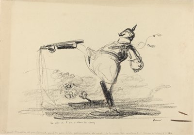 Hanhenaskel - veressä, c. 19141919. tekijältä Jean Louis Forain