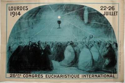 Lourdes, 1914, 25. kansainvälinen eukaristinen kongressi. tekijältä Jean Louis Forain