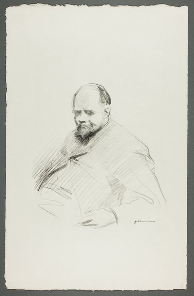 Porträt von Vollard, sitzend von Jean-Louis Forain