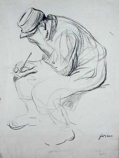 Sotilaskirjoitus (litho) tekijältä Jean Louis Forain