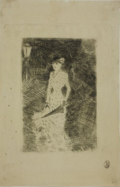 Kävely nainen sateenvarjon kanssa tekijältä Jean Louis Forain