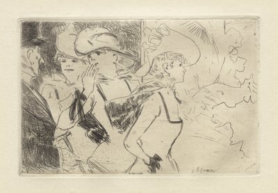 Folies-Bergère, n. 1880-86 (etsaus). tekijältä Jean Louis Forain