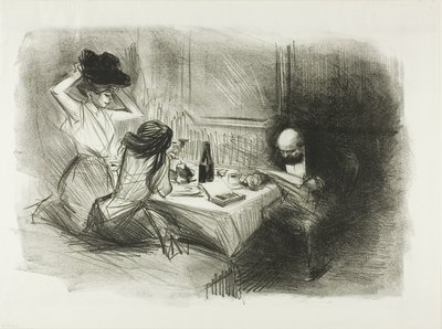 Yksityinen ruokasali, viides lautanen tekijältä Jean Louis Forain