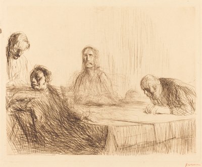 Illallinen Emmauksessa (toinen levy) tekijältä Jean Louis Forain