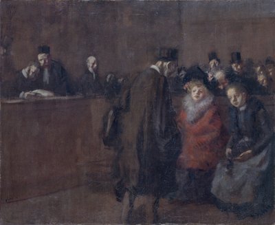 "The Law Court Scene de tribunal", 1910 tekijältä Jean Louis Forain