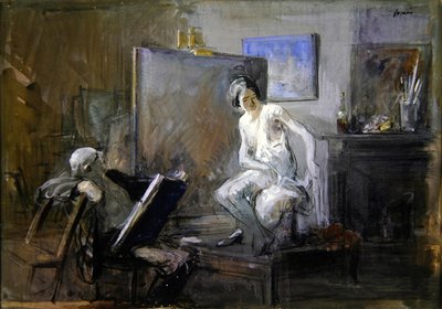 Taidemaalari mallineen (liitu & guassi) tekijältä Jean Louis Forain