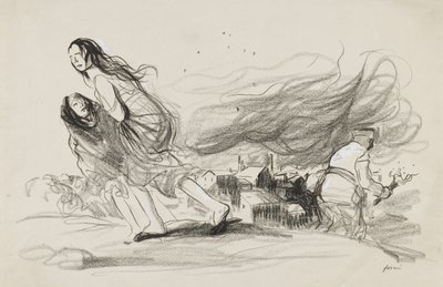 "He polttavat kaiken - heidän täytyy olla perääntymässä" tekijältä Jean Louis Forain