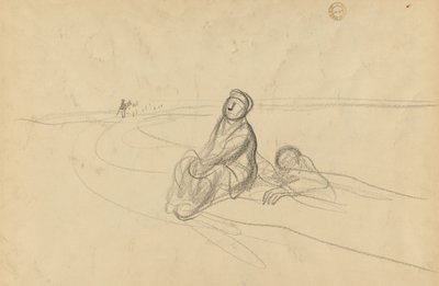 Kaksi hahmoa tiellä (käänteinen) tekijältä Jean Louis Forain