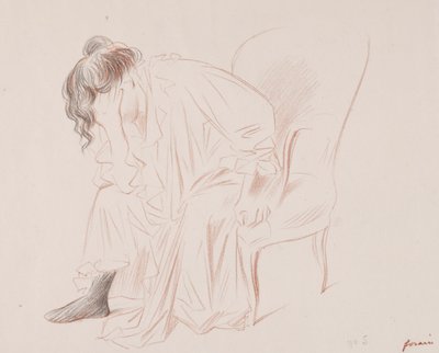 Istuva nainen. tekijältä Jean Louis Forain