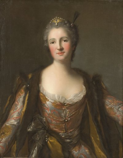Elisabeth Catherine de Besenval, markiisi de Broglie, sulttaani - Marquise de Broglie (1718-1777), s. Freiin von Besenval von Brunstatt, Sultanana, kirjoittanut Nattier, Jean-Marc (1685-1766). Öljy kankaalle. 1742 Mitat: 81x63 cm. Tukholman kansallismuseo tekijältä Jean Marc Nattier