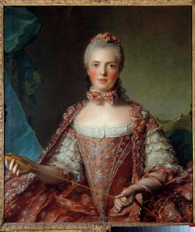 Ranskalaisen rouva Adelaiden (1732-1800) muotokuva solmuja tekevän Jean-Marcin (Jean Marc) maalaus Nattier (1685-1766) 1756 Aurinko 1,26x0,96 m - Madame Adelaide de Francen (1732-1800) muotokuva sidonta . Jean-Marcin (Jean Marc) Nattierin (1685-1766) maala tekijältä Jean Marc Nattier
