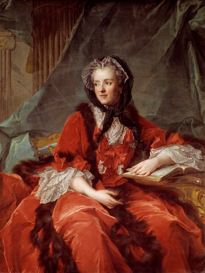 Muotokuva Marie Lesczinskasta (Lesczynska) (1703-1768) Ranskan kuningatar Jean Marcin (Jean-Marc) Nattierin (1685-1766) maalaus 1748 su 1,37x1,05 m Dijon, Musee des Beaux Arts tekijältä Jean Marc Nattier