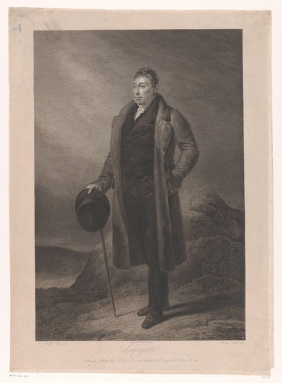 Gilbert du Motierin muotokuva, markiisi de la Fayette Lafayette (otsikko esineessä) tekijältä Jean Marie Leroux