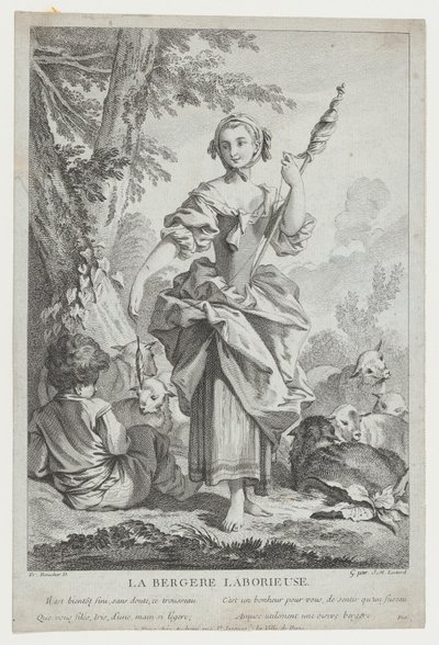 La Bergere Laborieuse, 1700-luku. tekijältä Jean Michel Liotard