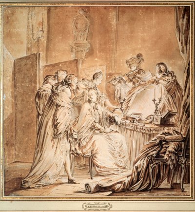 Ennen Fancy Dress Ballia, 1762. tekijältä Jean Michel the Younger Moreau