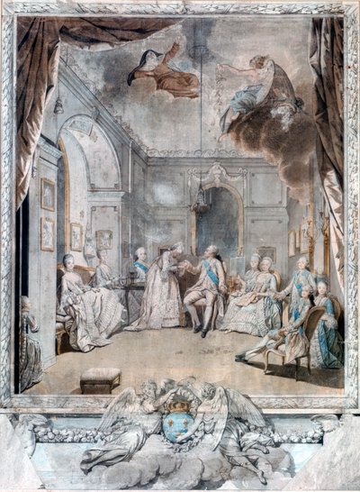 Rouva Louise hyvästit pojalleen, 1772 tekijältä Jean Michel the Younger Moreau