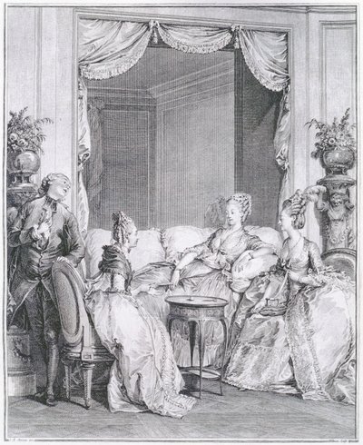Älä pelkää, hyvä ystäväni, kaiverrettu I.S. Helman (1743-1809) tekijältä Jean Michel the Younger Moreau