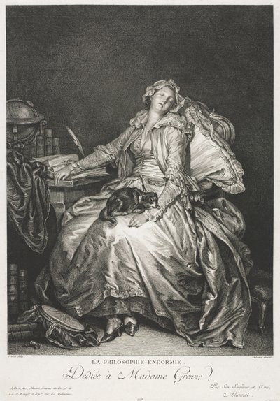 Rouva Greuze unessa tekijältä Jean Michel the Younger Moreau