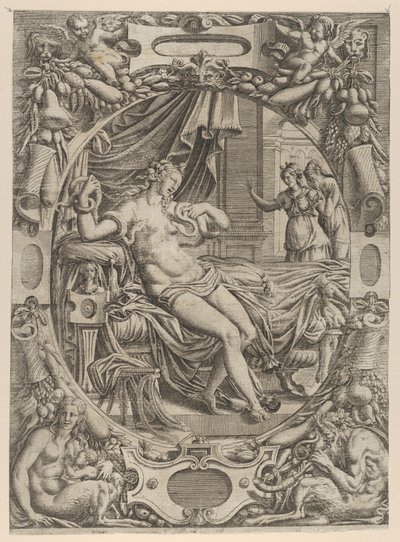 Asp puri Kleopatraa, 1535-55. tekijältä Jean Mignon