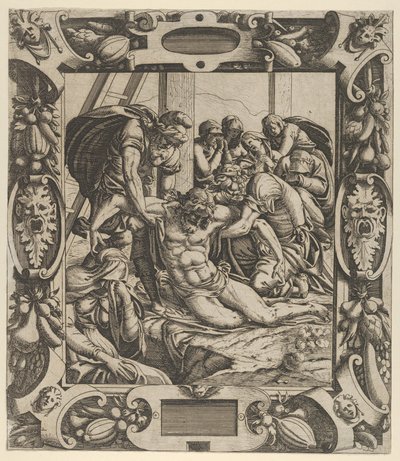Ristin laskeutuminen, n. 1544. tekijältä Jean Mignon