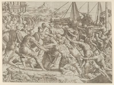 Helenan sieppaus, 1535-55. tekijältä Jean Mignon