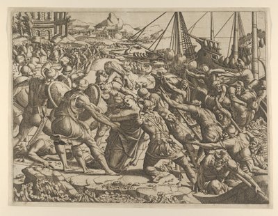 Helenan sieppaus, 1535-55. tekijältä Jean Mignon