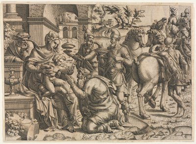The Adoration of the Magi, n. 1545. tekijältä Jean Mignon