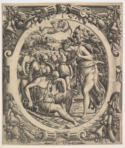 Adonisin kuolema, 1544. tekijältä Jean Mignon