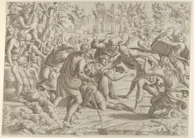 Petollinen synon, jonka paimenet toivat Trajanuksen leiriin, 1535-55. tekijältä Jean Mignon