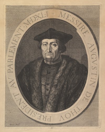 Augustin de Thou, parlamentin puhemies. tekijältä Jean Morin