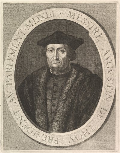 Augustin de Thou, parlamentin puhemies. tekijältä Jean Morin
