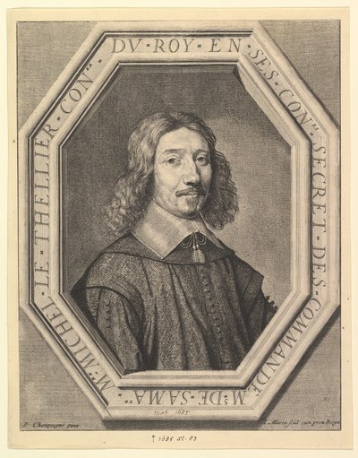 Michel Le Tellier, kuninkaan neuvonantaja, 1620-50. tekijältä Jean Morin