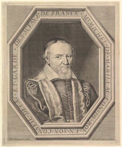 Michel de Marillac, valtionneuvos ja sinettien vartija, 1600-luku. tekijältä Jean Morin