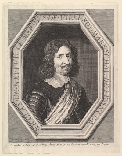 Nicolas de Neuville, markiisi de Villeroy. tekijältä Jean Morin