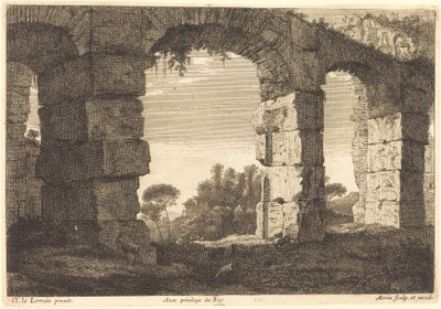 Akveduktin rauniot tekijältä Jean Morin after Claude Lorrain