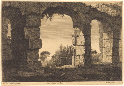 Akveduktin rauniot tekijältä Jean Morin after Claude Lorrain