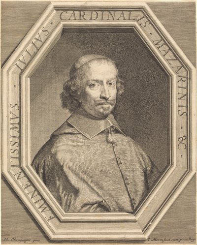 Kardinaali Mazarin tekijältä Jean Morin after Philippe de Champaigne