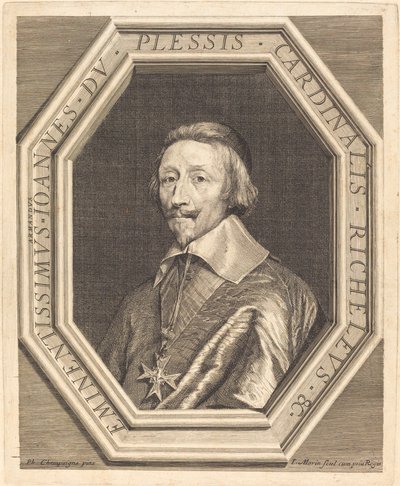 Kardinaali Richelieu tekijältä Jean Morin after Philippe de Champaigne