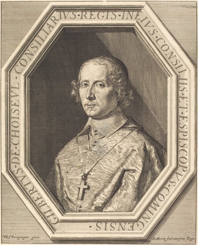 Gilbert de Choiseul du Plessis Praslin tekijältä Jean Morin after Philippe de Champaigne