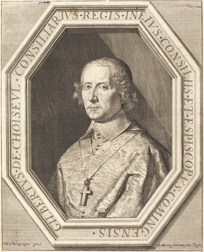Gilbert de Choiseul du Plessis Praslin tekijältä Jean Morin after Philippe de Champaigne