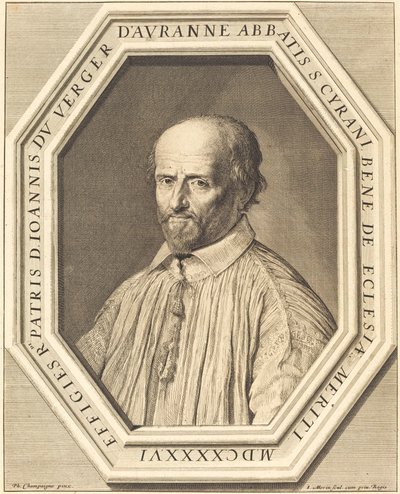 Jean Verger de Hauranne tekijältä Jean Morin after Philippe de Champaigne